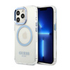 Guess Metal Outline Magsafe - iPhone 13 Pro Tasche (klar / blau)