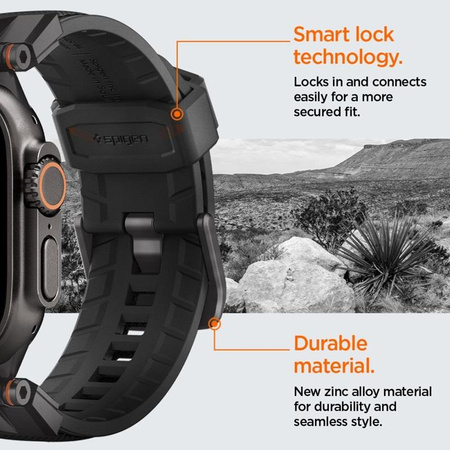 Spigen DuraPro Armor - Armband für Apple Watch 44/45/46/49 mm (Black Edition)
