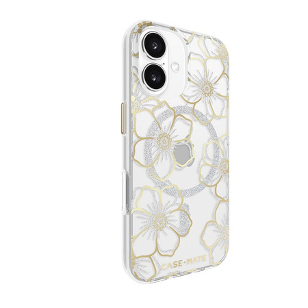 Case-Mate Floral Gems MagSafe - Etui iPhone 16 (Gold)