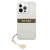 Guess 4G Stripe Brown Charm - Etui iPhone 13 Pro (przezroczysty)