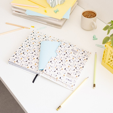 Zeszyt Snoopy A5 w Kropki Pluszowy Notatnik dla Chłopca Dziewczynki