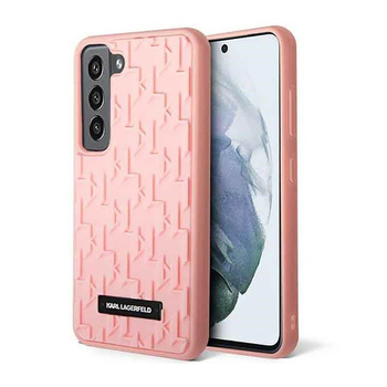 Karl Lagerfeld Monogram 3D Pattern - pouzdro pro Samsung Galaxy S23 (růžové)