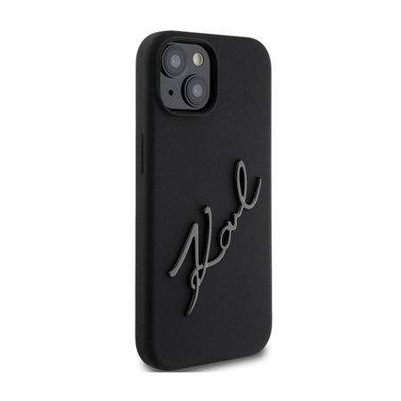 Karl Lagerfeld Silikon Karl Script - iPhone 15 Hülle (schwarz)