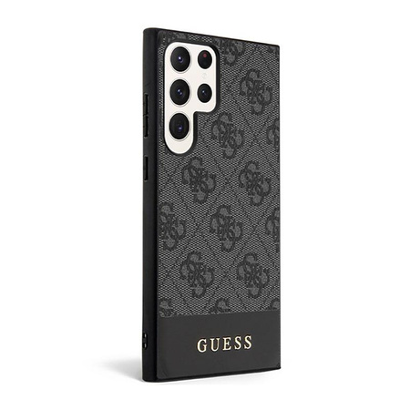 Guess 4G Bottom Stripe Metal Logo Collection - Samsung Galaxy S23 Ultra Case (black)