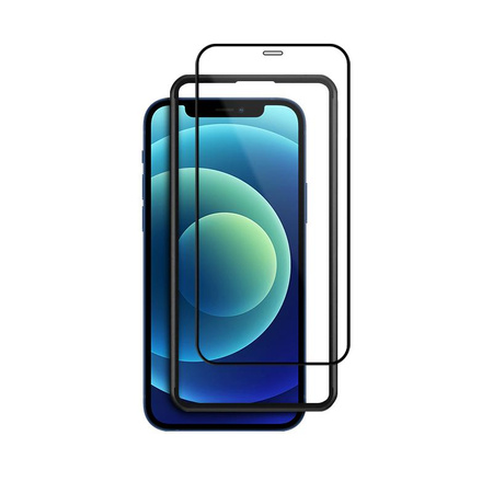 Crong Anti-Bacterial 3D Armour Glass – Szkło hartowane 9H na cały ekran iPhone 12 Mini + ramka instalacyjna