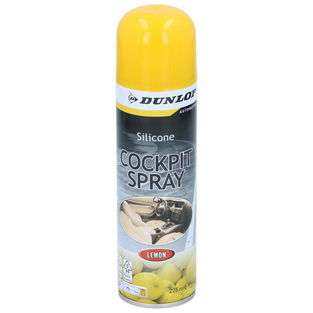 SPRAY NABŁYSZCZAJĄCY DO KOKPITU LEMON ŚRODEK DO WNĘTRZA AUTA DUNLOP 225ML