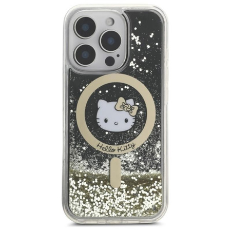 Hello Kitty Liquid Glitter Fever MagSafe - iPhone 16 Pro Case (black / gold)