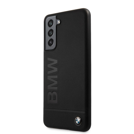 Bmw bőr Hot Stamp - Samsung Galaxy S21 FE tok (fekete)