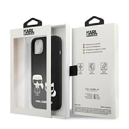 Karl Lagerfeld Slilicone Karl & Choupette Magsafe - iPhone 13 Tasche (schwarz)
