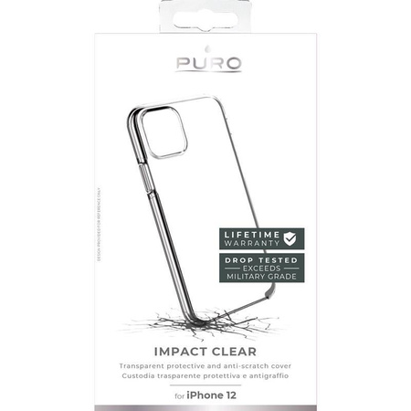 PURO Impact Clear - tok iPhone 12 Mini (átlátszó)
