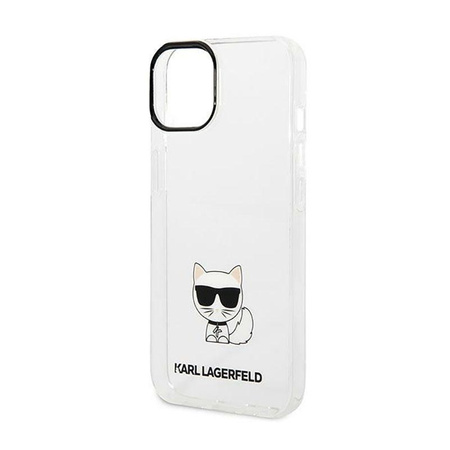 Karl Lagerfeld Choupette Body - pouzdro pro iPhone 14 Plus (průhledné)