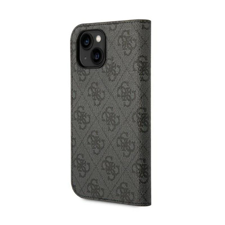 Guess 4G Metal Camera Outline Booktype Case - Coque pour iPhone 14 Plus (noir)