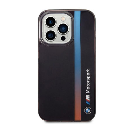 BMW Tricolor Stripe - iPhone 14 Pro Tasche (Schwarz)