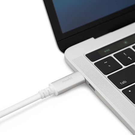 Kabel Moshi USB-C na DisplayPort - hliníkový adaptér z USB-C na DisplayPort 5K/60fps (stříbrný)