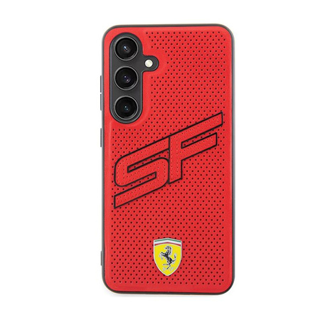 Ferrari Big SF Perforated - Etui Samsung Galaxy S24 (czerwony)