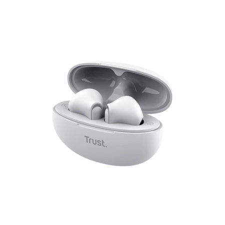 Trust Yavi - TWS Bluetooth Wireless In-Ear Headphones with Charging Case & ENC (White)