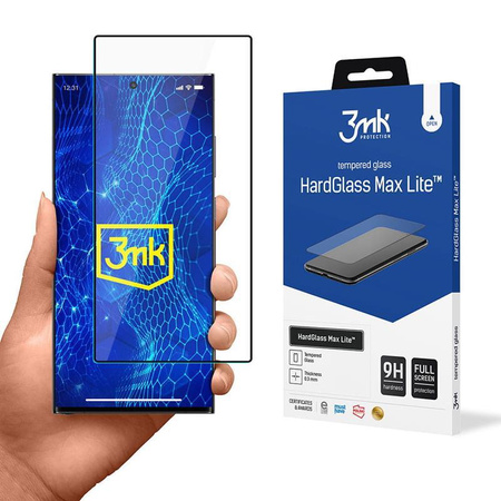 3mk HardGlass Max Lite - Verre trempé pour Samsung Galaxy S24 Ultra (Noir)