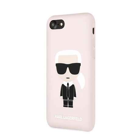 Karl Lagerfeld Fullbody Silikon Iconic - iPhone SE 2020 / 8 / 7 Tasche (Hellrosa)