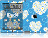 Nexgen Skins - sada skinů pro iPad 2/3/4 s 3D efektem (Srdce a sedmikrásky 3D)