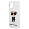 Karl Lagerfeld Fullbody Silicone Iconic - pouzdro pro iPhone 11 Pro (bílé)