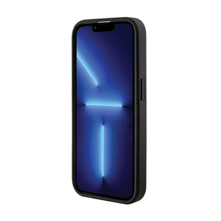 Guess Grip Stand 4G Saffiano Strass Logo - iPhone 15 Pro Case (black)