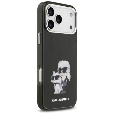 Karl Lagerfeld IML Aquarelle Karl & Choupette & Logo MagSafe - iPhone 17 Pro tok (fekete)