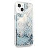 Guess Peony Liquid Glitter - Etui iPhone 13 (niebieski)