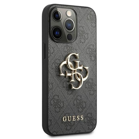 Guess 4G Big Metal Logo - pouzdro pro iPhone 13 Pro Max (šedé)