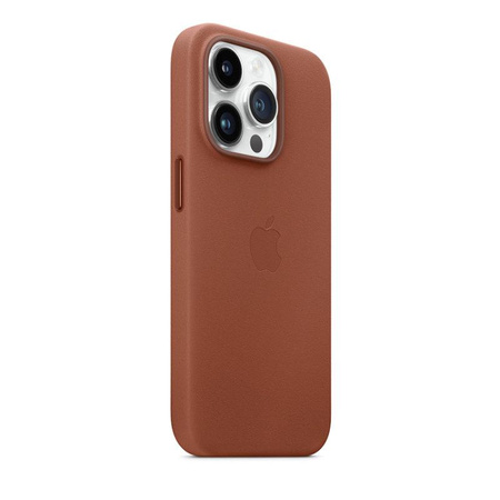 Apple Leather Case - Bőr tok MagSafe-val iPhone 14 Pro készülékhez (umbra)