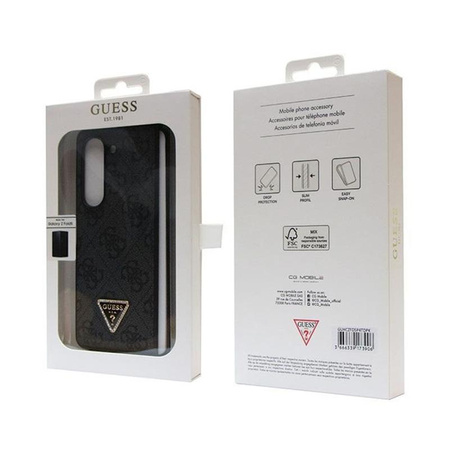 Guess Leather 4G Diamond Triangle - Étui Samsung Z Fold 5 (noir)