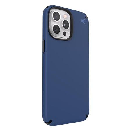 Speck Presidio2 Pro - Coque pour iPhone 13 Pro Max / iPhone 12 Pro Max avec revêtement MICROBAN (Bleu côtier/Noir/Bleu tempête)