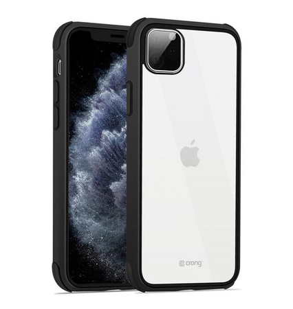 Crong Trace Clear Cover - pouzdro pro iPhone 11 Pro (černé/černé)