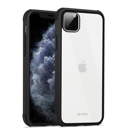 Crong Trace Clear Cover - iPhone 11 Pro Hülle (schwarz/schwarz)