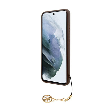 Kolekce Guess 4G Charms - pouzdro Samsung Galaxy A55 5G (hnědé)