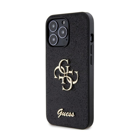 Guess Glitter Script Big 4G - iPhone 13 Pro tok (fekete)