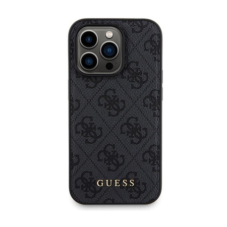 Guess Bundle Pack MagSafe 4G Metal Gold Logo - Case Set + Power Bank 5000mAh MagSafe iPhone 14 Pro Max (schwarz)