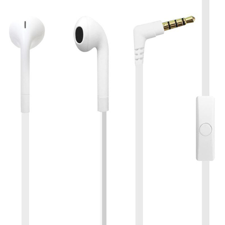 Écouteurs stéréo PURO ICON - Écouteurs à câble plat avec microphone et télécommande (blanc)