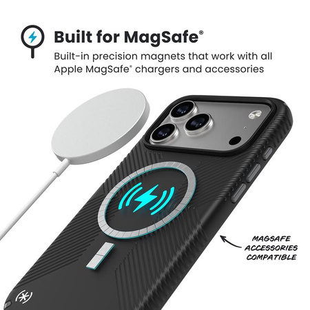 Speck Presidio2 Grip MagSafe - iPhone 17 Pro Max tok (fekete / palaszürke / fehér)