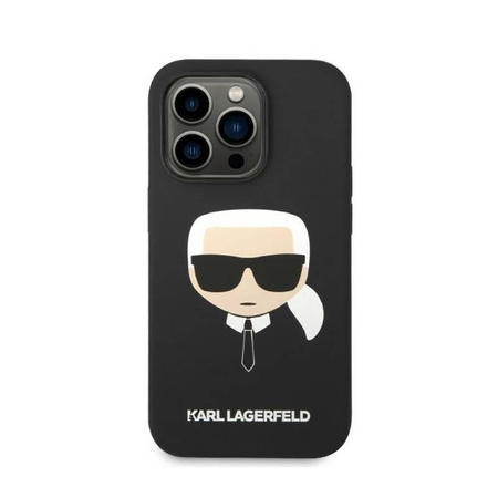 Karl Lagerfeld Silicone Iconique Karl`s Head MagSafe - iPhone 14 Pro Case (noir)