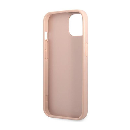 Guess Saffiano Triangle Logo Tasche - iPhone 14 Tasche (rosa)