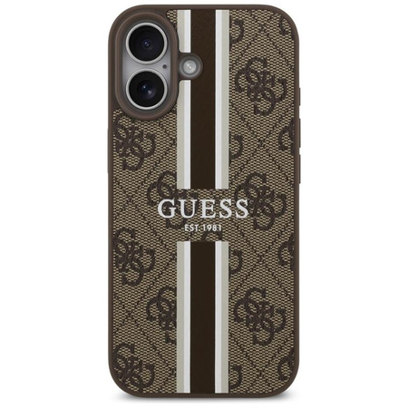 Guess 4G Printed Stripes MagSafe - Hülle iPhone 17 (braun)