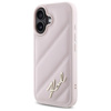 Karl Lagerfeld Gesteppte Signatur - iPhone 16 Tasche (rosa)