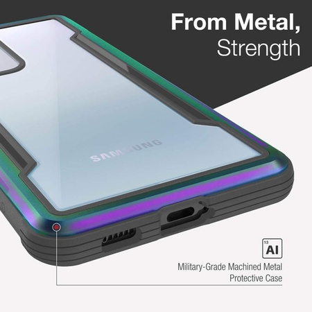 X-Doria Raptic Shield - Aluminum Case for Samsung Galaxy S21+ (Antimicrobial protection) (Iridescent)