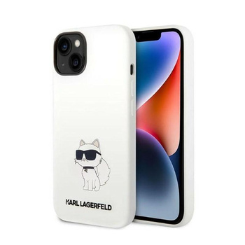 Karl Lagerfeld Silikonové pouzdro NFT Choupette - iPhone 14 Plus (bílé)