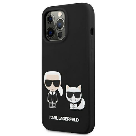 Karl Lagerfeld Slilicone Karl & Choupette Magsafe - iPhone 13 Pro tok (fekete)