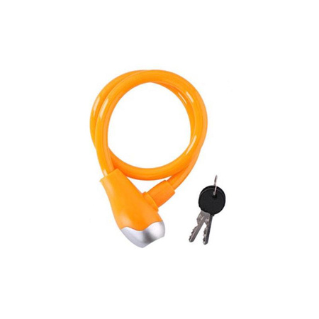 Dunlop - Cadenas vélo spirale à clé 65 cm (Orange)