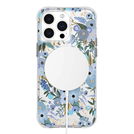 Rifle Paper Clear MagSafe - iPhone 15 Pro Max Case (Garden Party Blue)