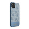 Guess 4G Bottom Stripe Metal Logo Collection - pouzdro pro iPhone 15 (modré)