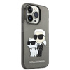 Karl Lagerfeld IML Glitter NFT Karl & Choupette - iPhone 14 Pro Tasche (schwarz)