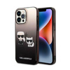 Karl Lagerfeld Gradient Ikonik Karl & Choupette - Etui iPhone 14 Pro Max (czarny)